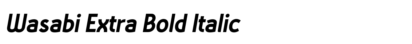 Wasabi Extra Bold Italic image